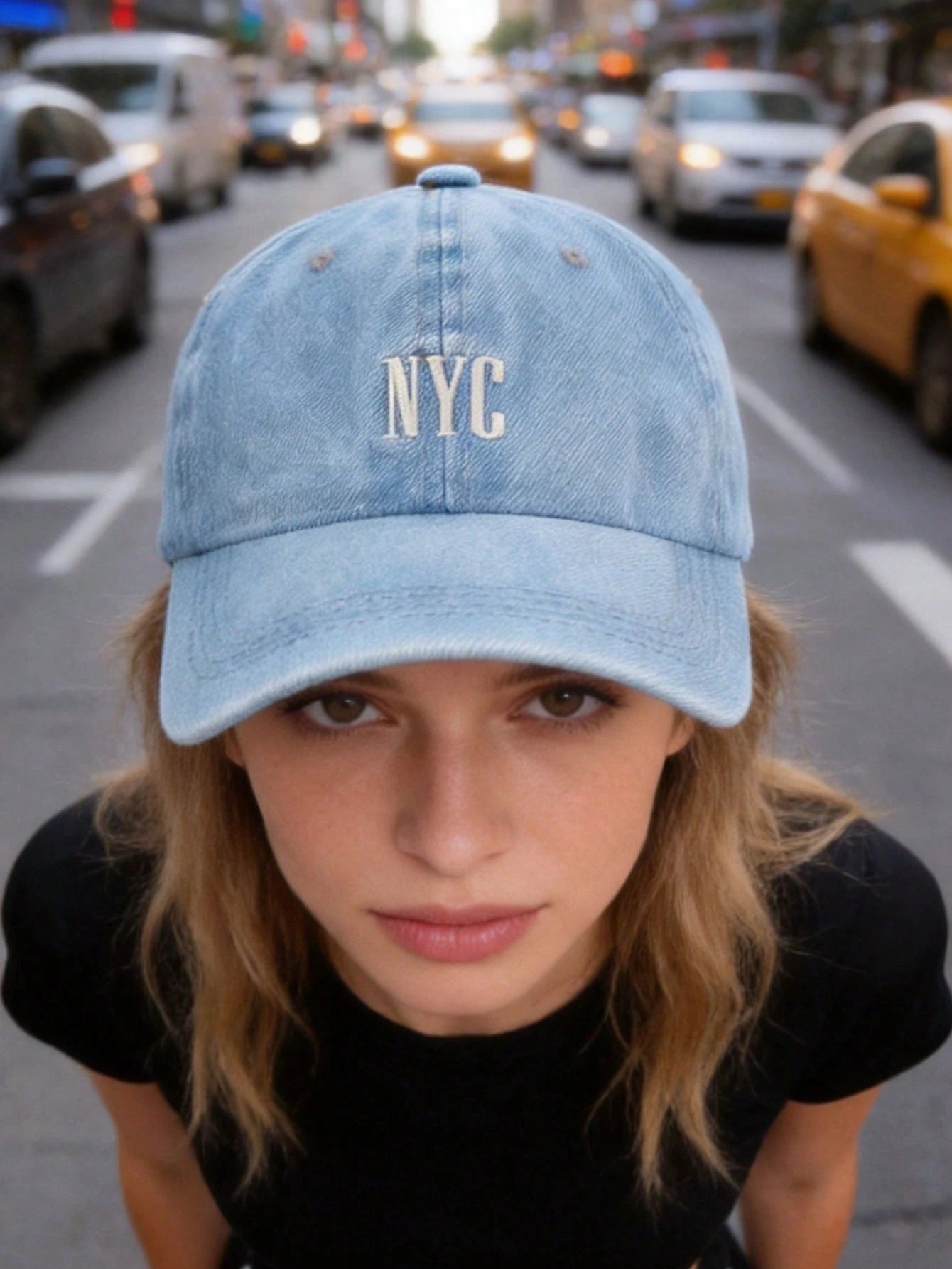DAZY 1pc New York Embroidered Baseball Cap- Unisex, Adjustable Breathable Snapback, Retro New York Street Style Hat