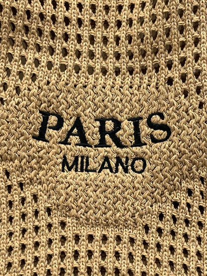 DAZY Knitted Shoulder Bag, Versatile Beach Tote Bag With Embroidered Hollow Letter Design, Casual Travel, Beach Bag,Straw Bag