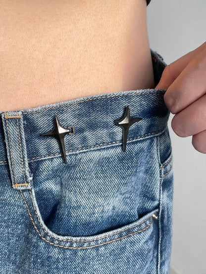 DAZY Silver Star Shaped Button