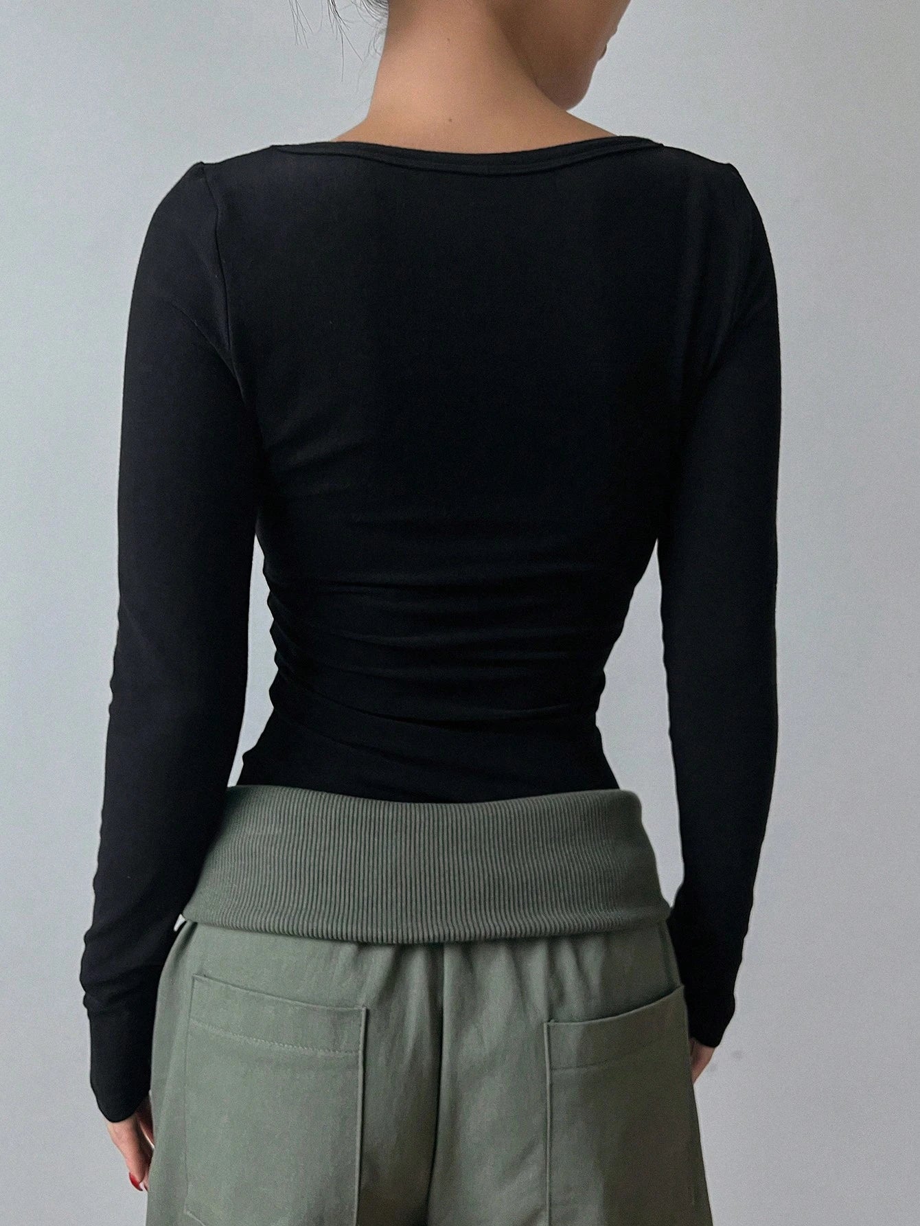 DAZY Spring/Summer Slim Fit Sexy Valentine's Day Office Wear Round Neck Basic T-Shirt