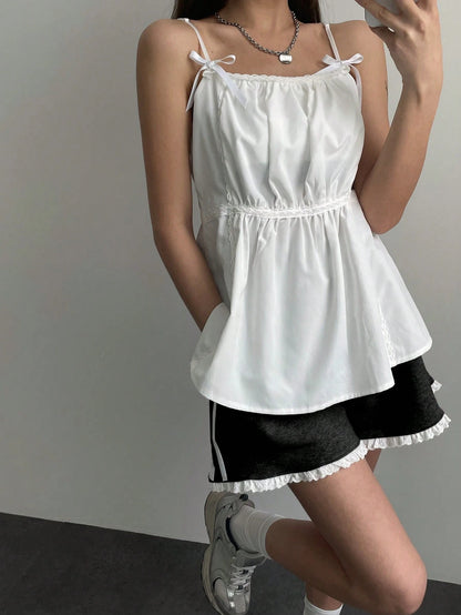 DAZY Women Lace Trim Loose Shorts