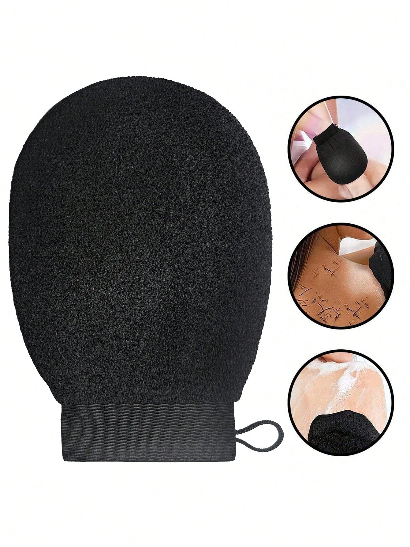 Deep Exfoliating Glove Mitt For Smooth And Radiant Skin, 1pc Body Wash Cleaner Scrubber Gloves For Bath And Shower, Gentle And Effective Korean Body Exfoliator Sponge Loofah Dead Skin And Dirt Remover