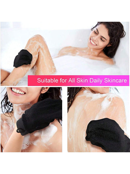 Deep Exfoliating Glove Mitt For Smooth And Radiant Skin, 1pc Body Wash Cleaner Scrubber Gloves For Bath And Shower, Gentle And Effective Korean Body Exfoliator Sponge Loofah Dead Skin And Dirt Remover