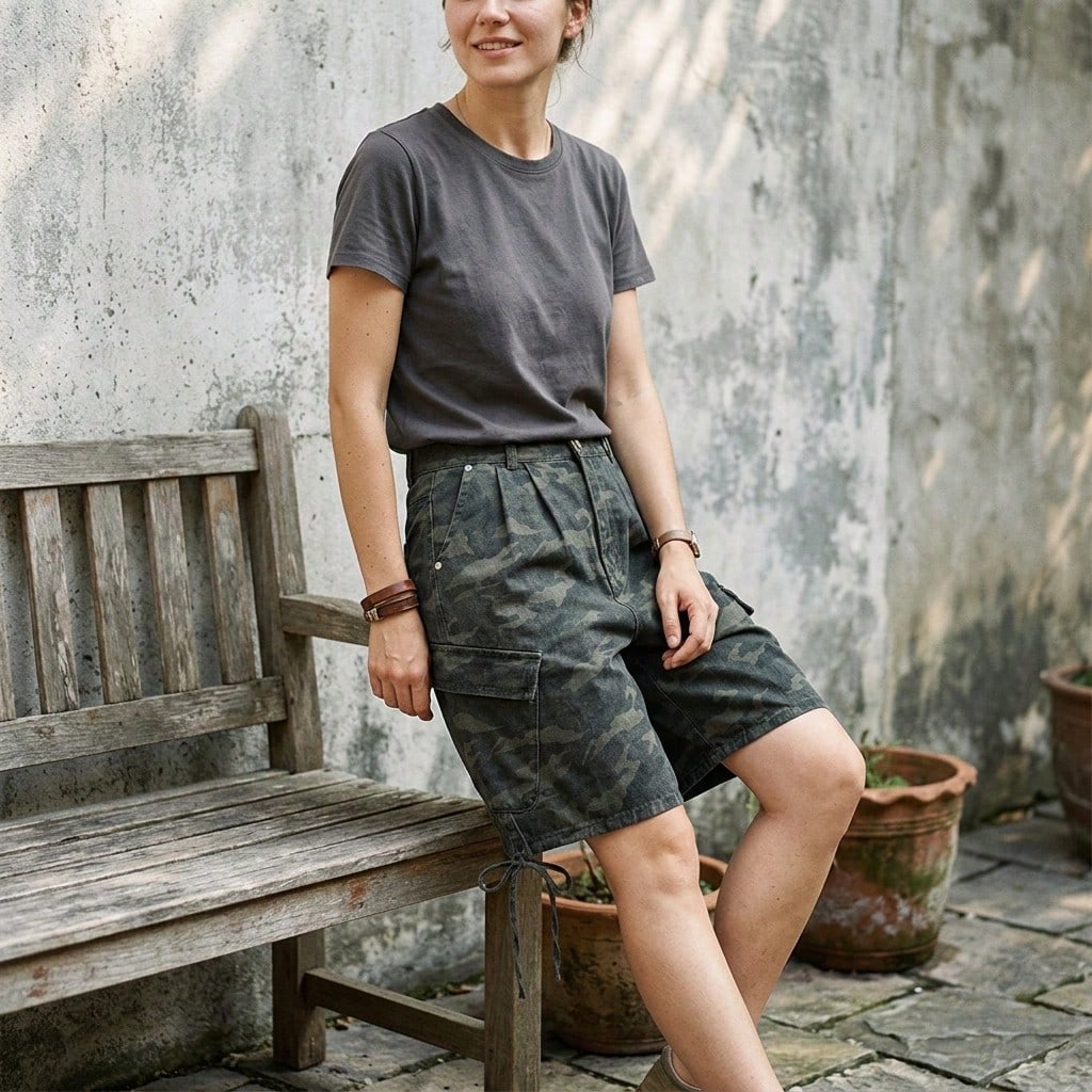 Denim Cargo Shorts