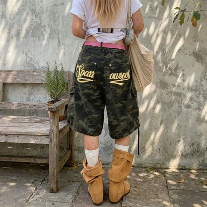 Denim Cargo Shorts