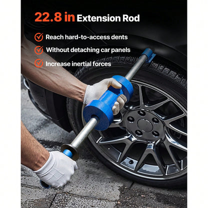 Dent Puller Kit, 13 Lbs 14-In-1 Slide Hammer Dent Removal Kit, Heavy-Duty Auto Body Truck Repair Automotive Damage Remover Tool Repair Frame With Carrying Case, Extension Rod, Non-Slip Handle