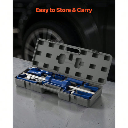 Dent Puller Kit, 13 Lbs 14-In-1 Slide Hammer Dent Removal Kit, Heavy-Duty Auto Body Truck Repair Automotive Damage Remover Tool Repair Frame With Carrying Case, Extension Rod, Non-Slip Handle