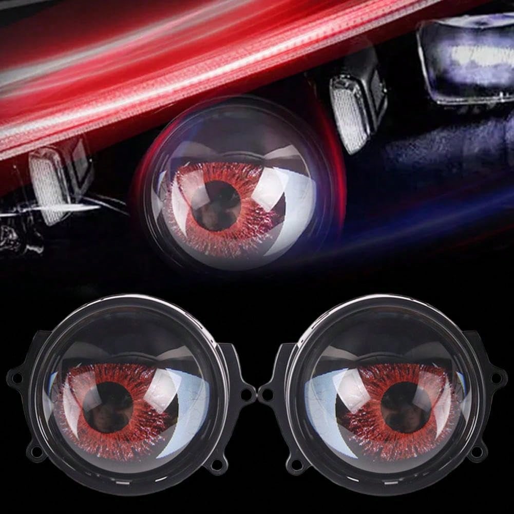 Devil's Eye Car Headlights, Dynamic Devil's Eye, Adjustable Eye With Remote Control Led Dynamic Devil's Eye, Mini Lens Car Eyeball Lights, Dynamic Headlights Adjustable LED Devil Eyes Headlights-Car
