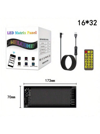Devil's Eye LED Matrix Pixel Panel- Programmable Flexible LED Display For Car Truck Accessories With APP Control, DIY Night Light, Ghost Spooky Halloween Decoration