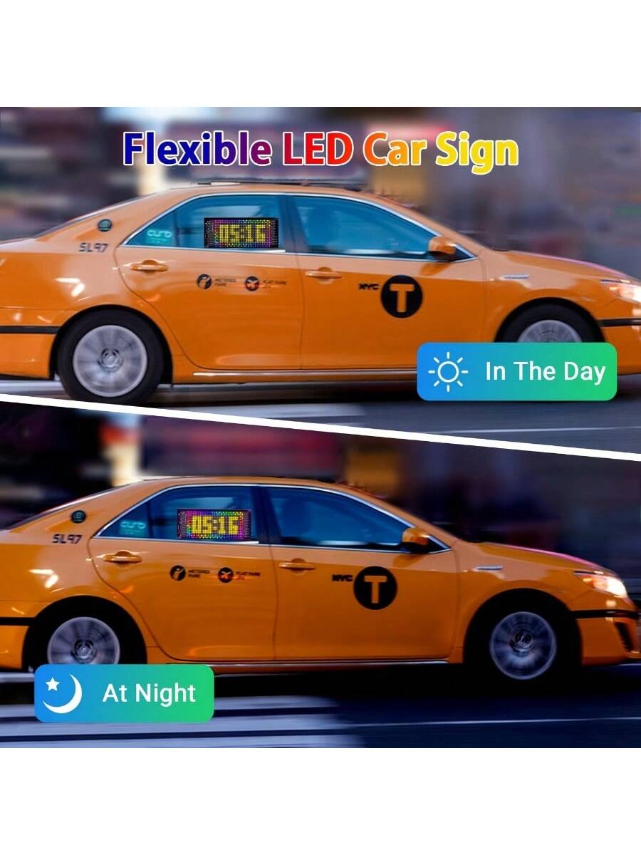 Devil's Eye LED Matrix Pixel Panel- Programmable Flexible LED Display For Car Truck Accessories With APP Control, DIY Night Light, Ghost Spooky Halloween Decoration