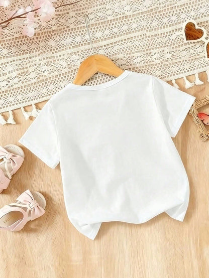 Disney Kids Halloween Group Cartoon Tee, Spider Web Bat Pumpkin Ear Frame White Short Sleeve Top