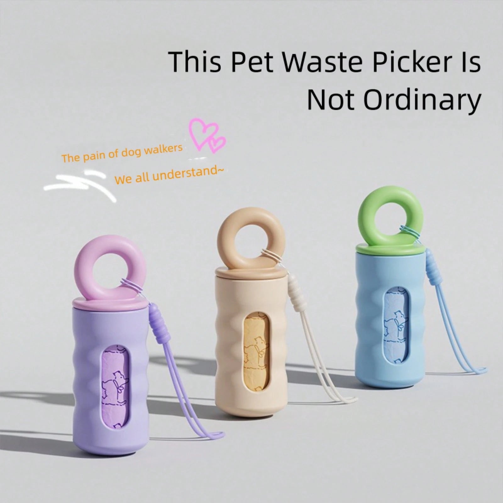 Dog Poop Bag Holder Shell, Portable Pet Waste Bag Dispenser, Hanging Garbage Bag Organizer, Outdoor Walking Accessory For Puppy & Dog