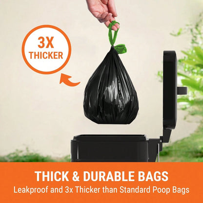 Dog Pooper Scooper With Bag Attachment, 40" Long Handle Pooper Scooper For Large Dogs, Ideal For Yard Cleanup, Large Capacity Swivel Bin & Rake, Lavender Scented Waste Bags (Black)