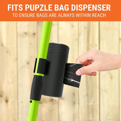 Dog Pooper Scooper With Bag Attachment, 40" Long Handle Pooper Scooper For Large Dogs, Ideal For Yard Cleanup, Large Capacity Swivel Bin & Rake, Lavender Scented Waste Bags (Black)