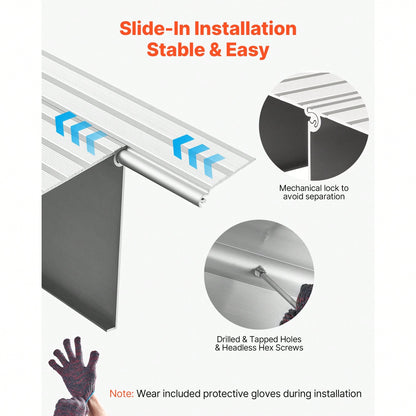 Door Threshold Ramp, 3 Inch Rise, Aluminum Alloy Threshold Ramp Rated 800 Lbs Load Capacity, Handicap Ramps For Home Steps For Wheelchair, Scooters, Power Chairs, Walkers, Bicycle, Tricycle