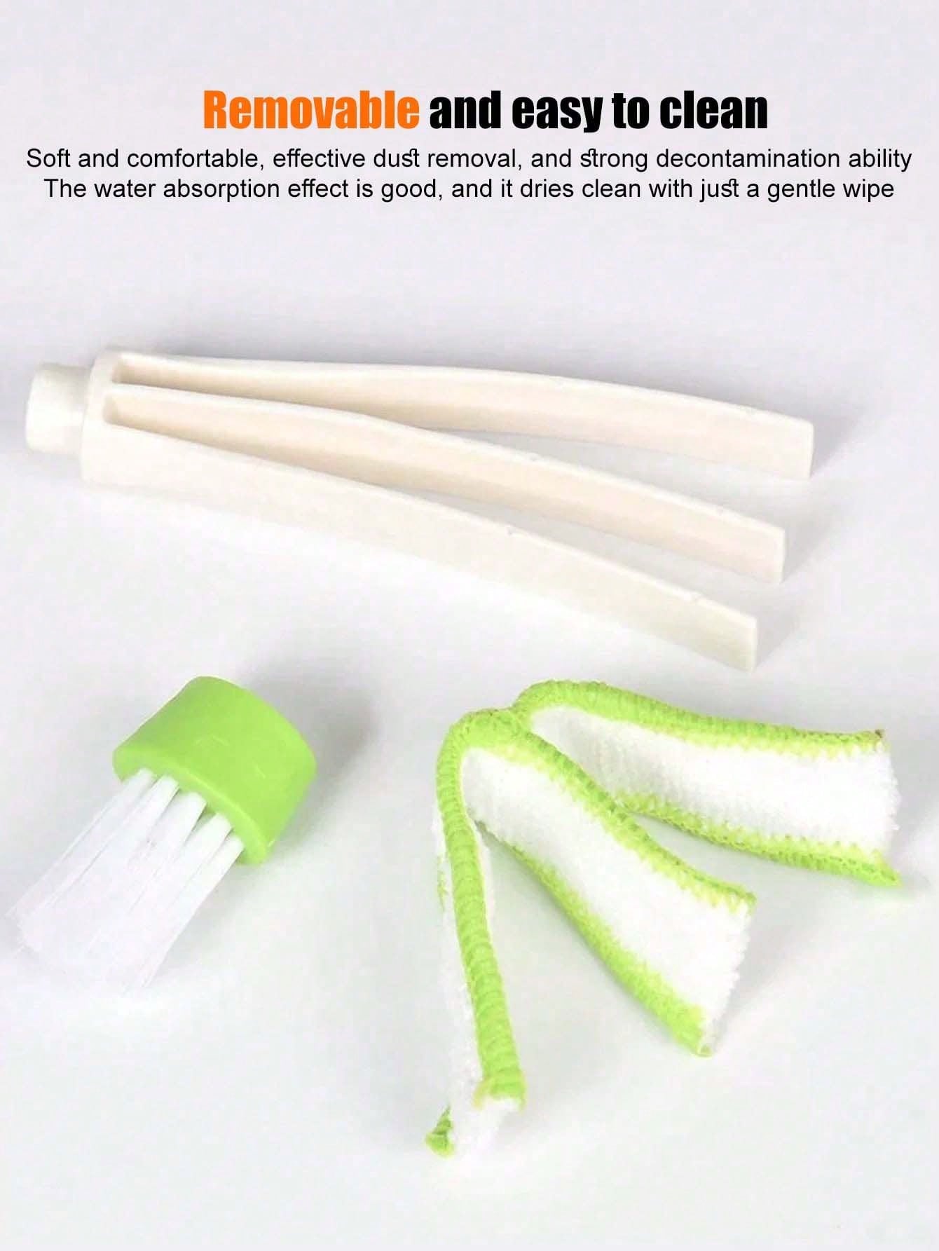 Double-Headed Car Air Vent Cleaning Brush, Car Accessory, Detachable Washable Microfiber Crevice Dusting Brush, Multi-Purpose Car And Home Cleaning Brush, Suitable For Dashboard, Air Vents, Keyboard