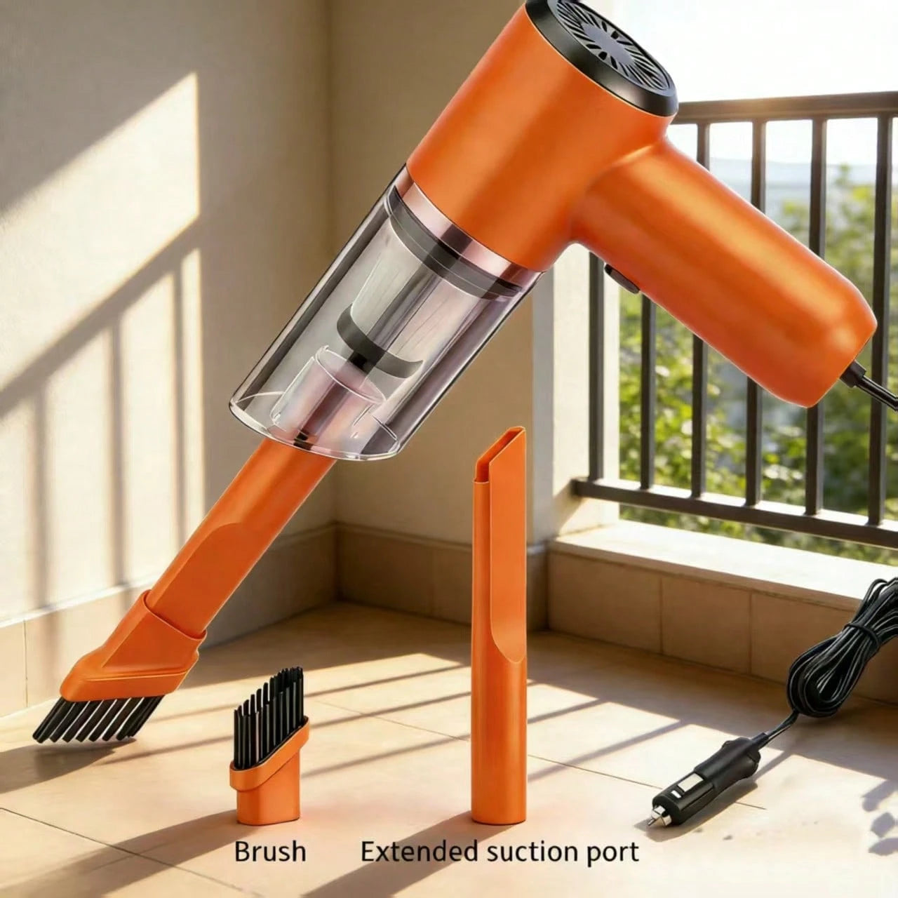 DZDSZQGST 12 Volt Portable Handheld Car Vacuum Cleaner- Powerful, Wired Design For Easy Removal Of Dust And Pet Hair- Comes With Accessories Kit- Silent Operation,Speed 38000rpm