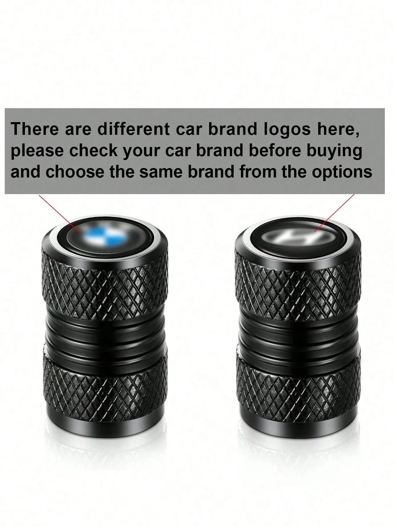 Easypie Selection 4 Pieces Tire Valve Covers, Valve Covers Suitable For Audi, Mercedes-Benz, BWM, Nissan, T Oyota,, Kia, Etc., Alloy Car Tire Covers, Corrosion-Resistant And Leak-Proof Car Accessorie