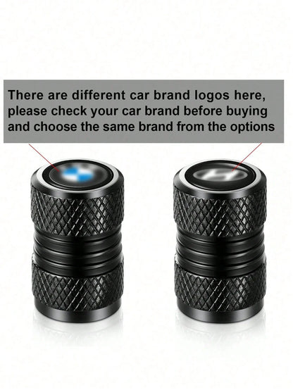 Easypie Selection 4 Pieces Tire Valve Covers, Valve Covers Suitable For Audi, Mercedes-Benz, BWM, Nissan, T Oyota,, Kia, Etc., Alloy Car Tire Covers, Corrosion-Resistant And Leak-Proof Car Accessorie