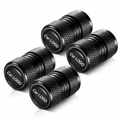 Easypie Selection 4 Pieces Tire Valve Covers, Valve Covers Suitable For Audi, Mercedes-Benz, BWM, Nissan, T Oyota,, Kia, Etc., Alloy Car Tire Covers, Corrosion-Resistant And Leak-Proof Car Accessorie