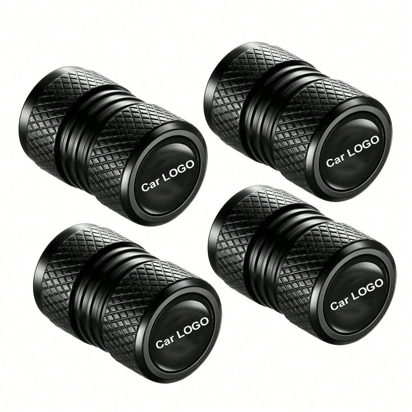 Easypie Selection 4 Pieces Tire Valve Covers, Valve Covers Suitable For Audi, Mercedes-Benz, BWM, Nissan, T Oyota,, Kia, Etc., Alloy Car Tire Covers, Corrosion-Resistant And Leak-Proof Car Accessorie