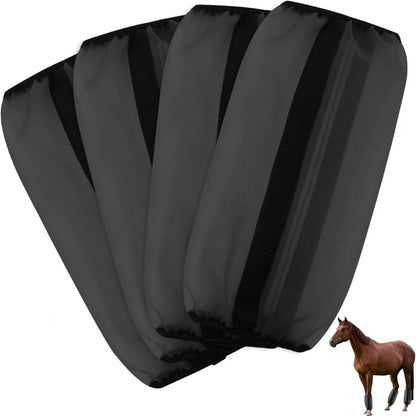 Elastic Bottom Edge, Fly And Insect Protection, Very Comfortable, Prevents Trampling: Horse Leg Fly Boots With Fine Mesh Provide Protection, Reducing Continuous Trampling Of Horses, Suitable For Use I