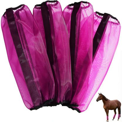 Elastic Bottom Edge, Fly And Insect Protection, Very Comfortable, Prevents Trampling: Horse Leg Fly Boots With Fine Mesh Provide Protection, Reducing Continuous Trampling Of Horses, Suitable For Use I