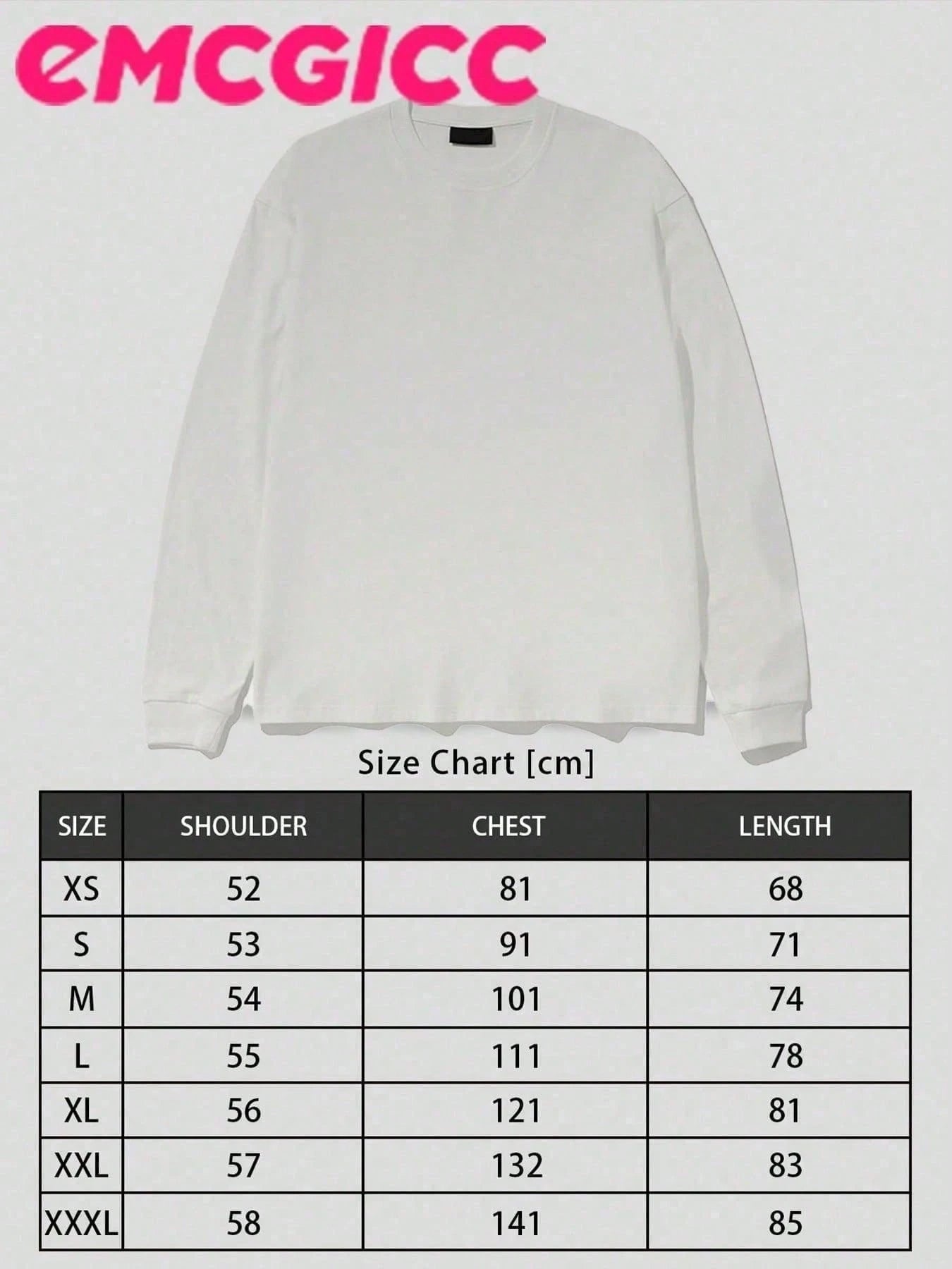 EMCGICC Y2k Long Sleeve Shirt, Urban Art Punk Graphic T-Shirt Cotton,Hip Hop Men's Fun Vintage Shirt, Regular Fit, Motocore Street, Digital Print, Ideal Gift