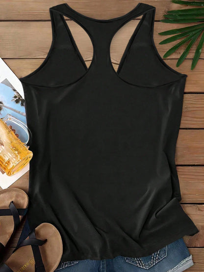 EMERY ROSE Casual Minimalist Cat Silhouette Pastoral Retro Camisole, Suitable For Plus Size Mothers In Summer Back To School,Spring/Vacation