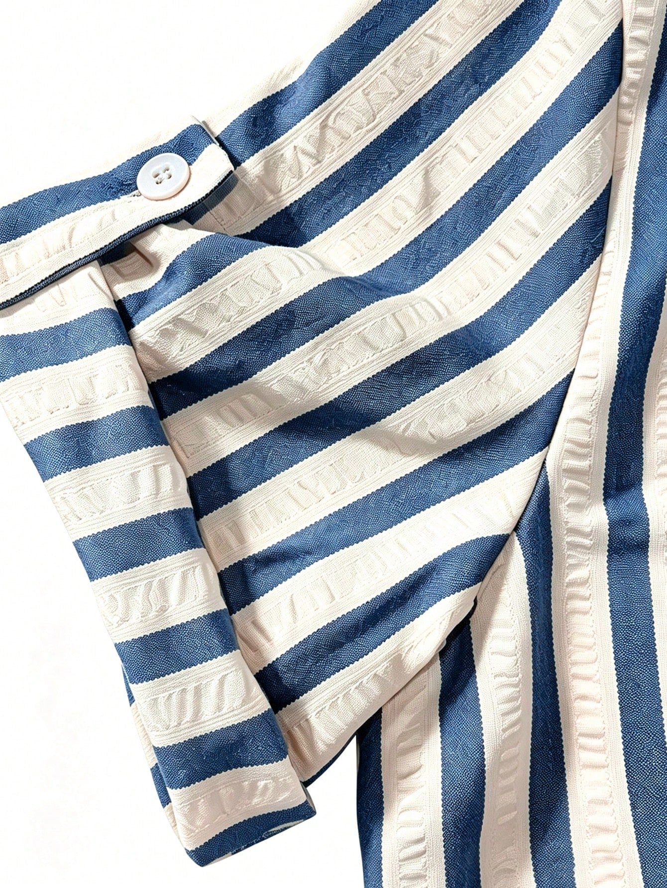 EMERY ROSE New V-Neck Striped Loose Casual Long Button Dress For Women