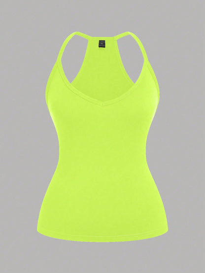 EMERY ROSE Plus Size Casual V-Neck Sports 3 Pieces Set Including Tank Top