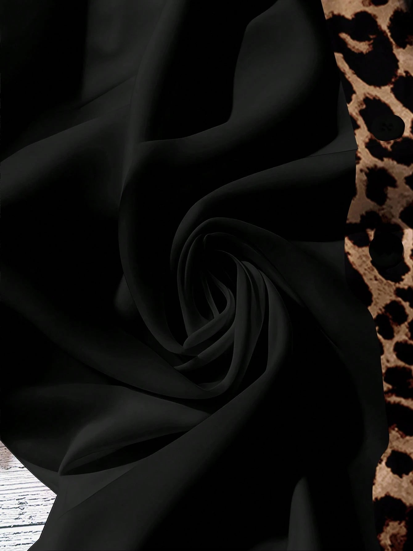 EMERY ROSE Plus Size Women Leopard Print Contrast Color Casual Shirt