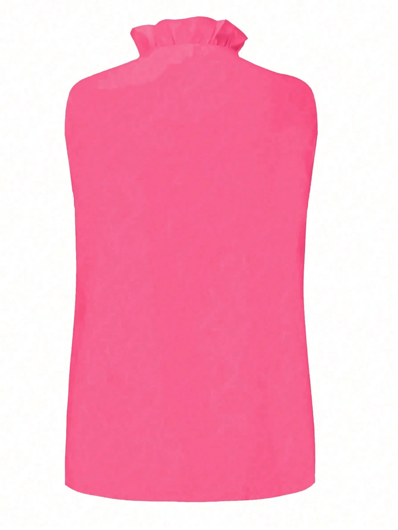 EMERY ROSE Women's Casual Solid Color Ruffle Sleeveless Blouse, Summer