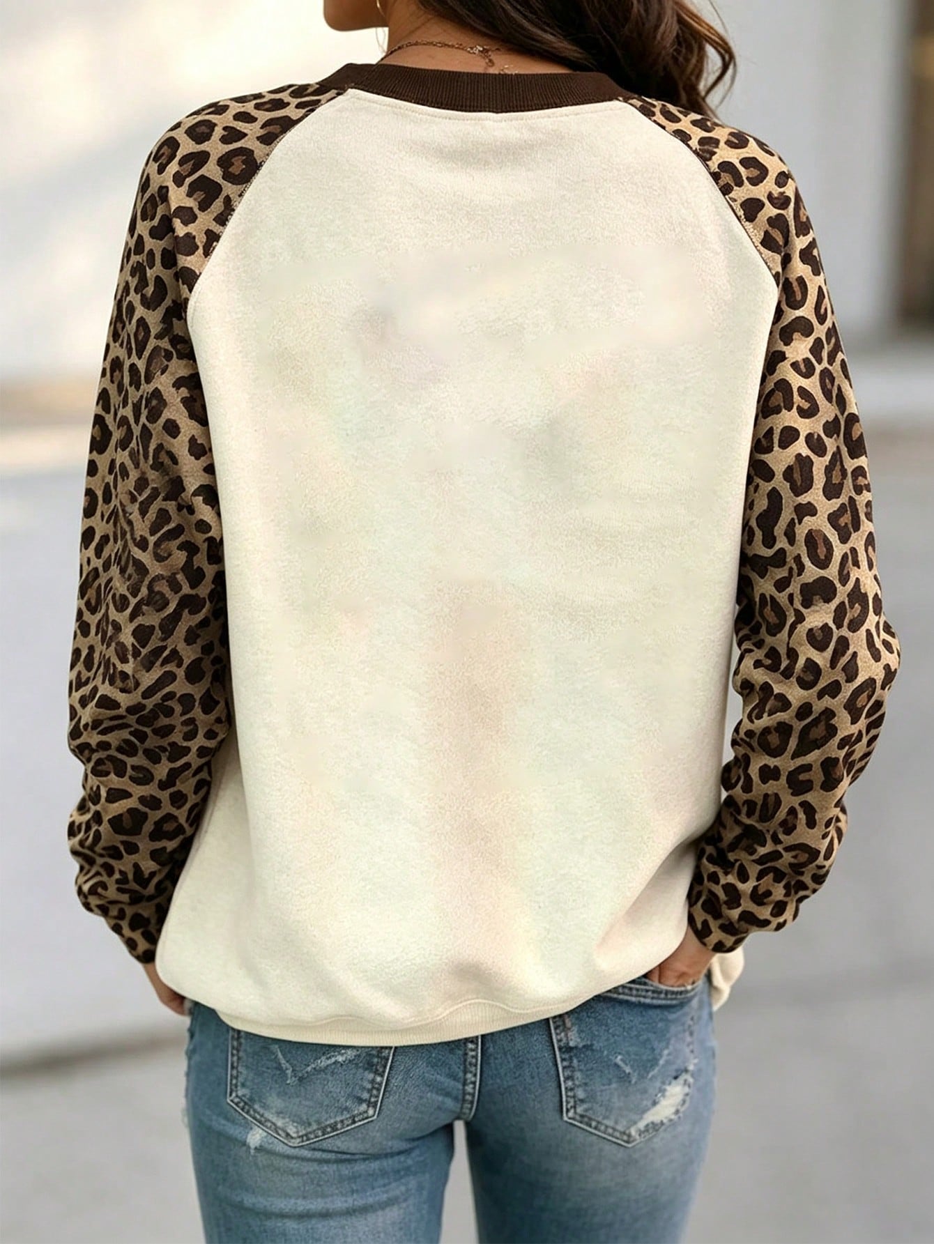 EMERY ROSE Women's Crew Neck Halloween Printing Vintage Spring/Fall Long Sleeve Sweatshirt