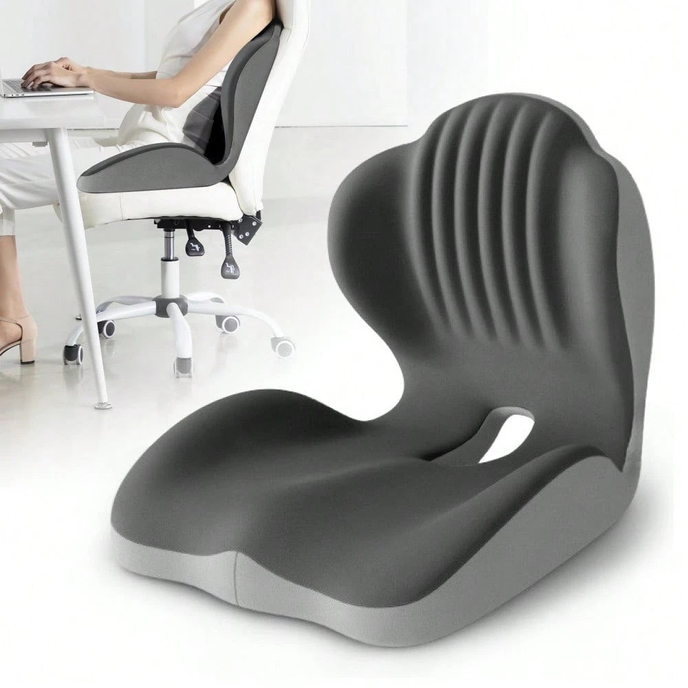 Ergonomic Memory Foam Seat Cushion With Lumbar & Back Support, Relieves Back Pain, Reduces Pressure, Ideal For Office Chairs, Stools, And Car Seats, Perfect Gift For Parents & Friends