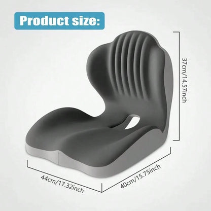 Ergonomic Memory Foam Seat Cushion With Lumbar & Back Support, Relieves Back Pain, Reduces Pressure, Ideal For Office Chairs, Stools, And Car Seats, Perfect Gift For Parents & Friends