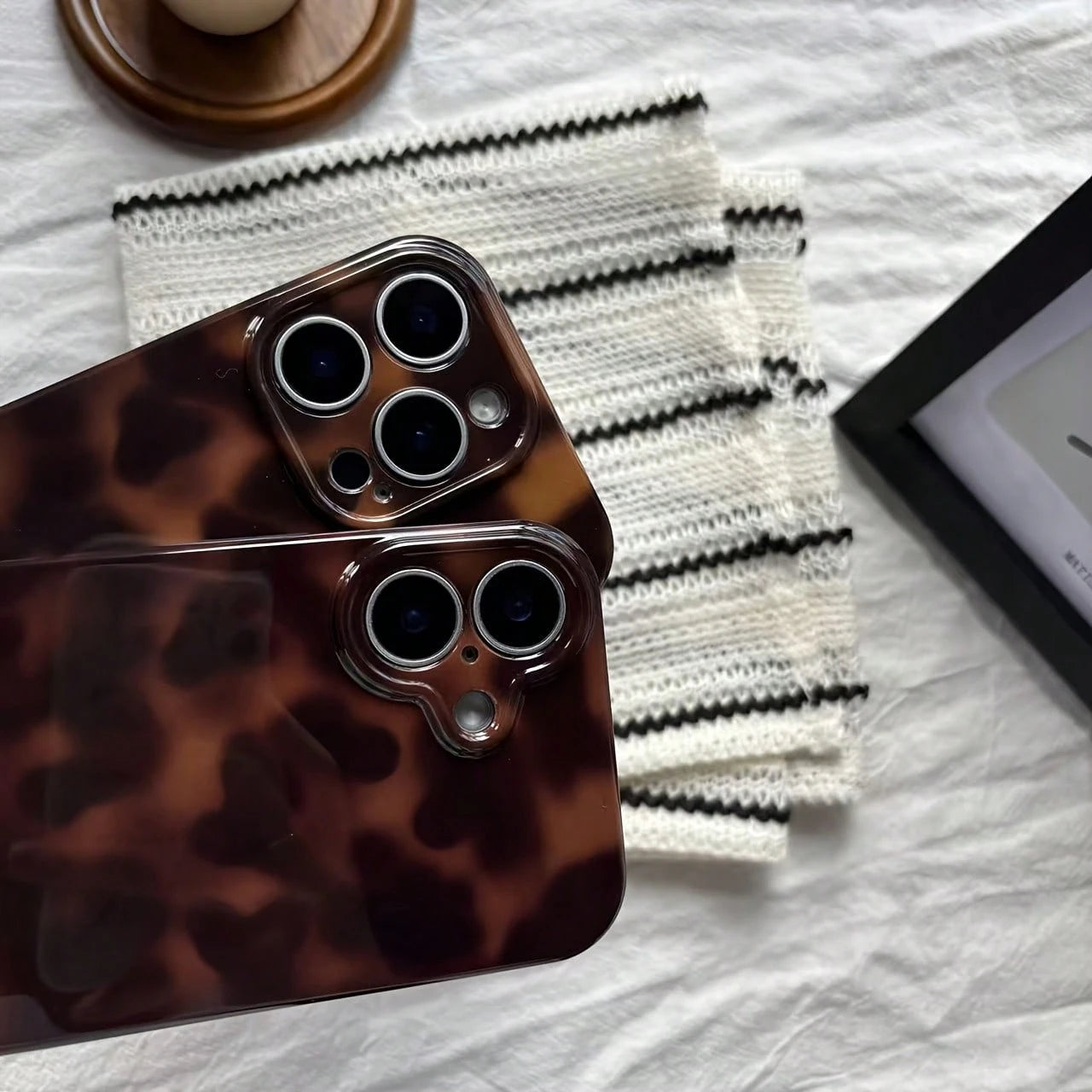 European American Style Japanese Korean Style Middle Eastern Style Fashion Leopard Print Amber Gradient Tie Dye Phone Case Compatible With Apple For IPhone17ProMax/17Air/IPhone16ProMAX/15ProMax/14Pro