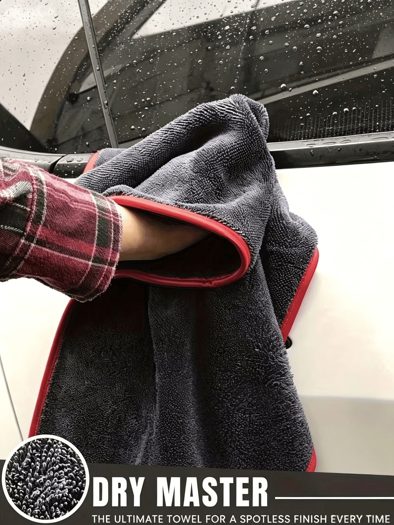 Extra Large Microfiber Car Towel, Ring-Shaped Thickened, Super Absorbent, Quick-Drying Cleaning Cloth, Suitable For Cars, Trucks And Boats, Dedicated Cleaning Towel
