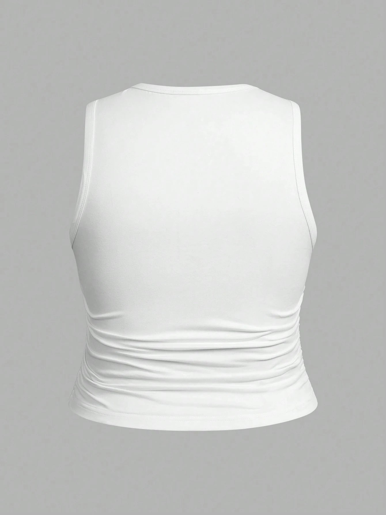 EZwear 3pcs Women Plus Size Solid Color Casual Crew Neck Camisole Set, Suitable For Summer