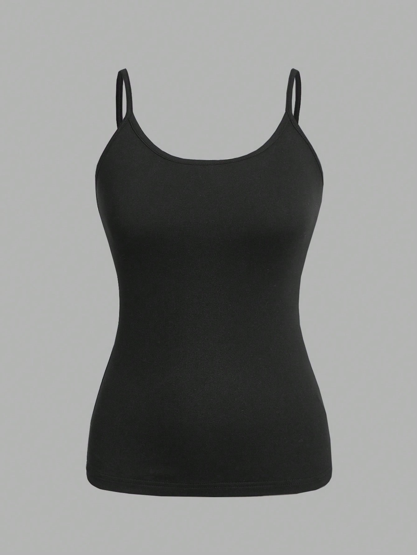 EZwear Plus Size Women's Black & White 2pcs/Set Tight Casual Cami Tops, Suitable For Summer Back To School