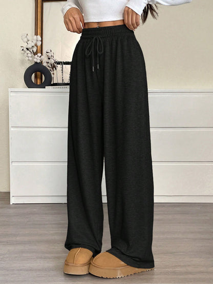 EZwear Women's Casual Drawstring Waist Loose Yoga Pants Graduation,Back To School,Graduation,Teacher,Back To School