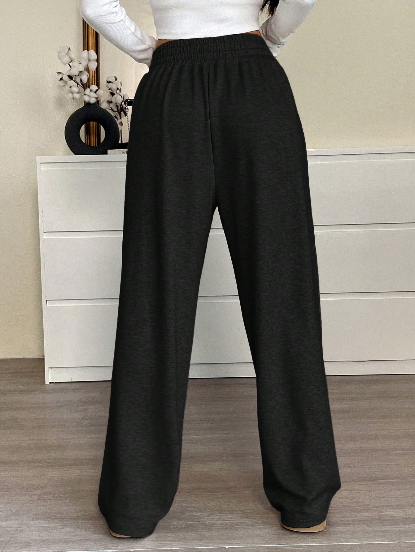 EZwear Women's Casual Drawstring Waist Loose Yoga Pants Graduation,Back To School,Graduation,Teacher,Back To School