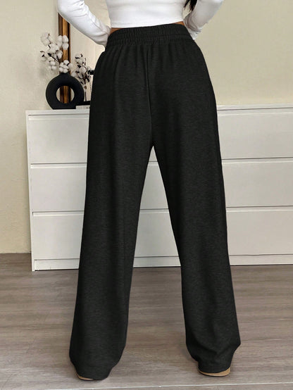 EZwear Women's Casual Drawstring Waist Loose Yoga Pants Graduation,Back To School,Graduation,Teacher,Back To School