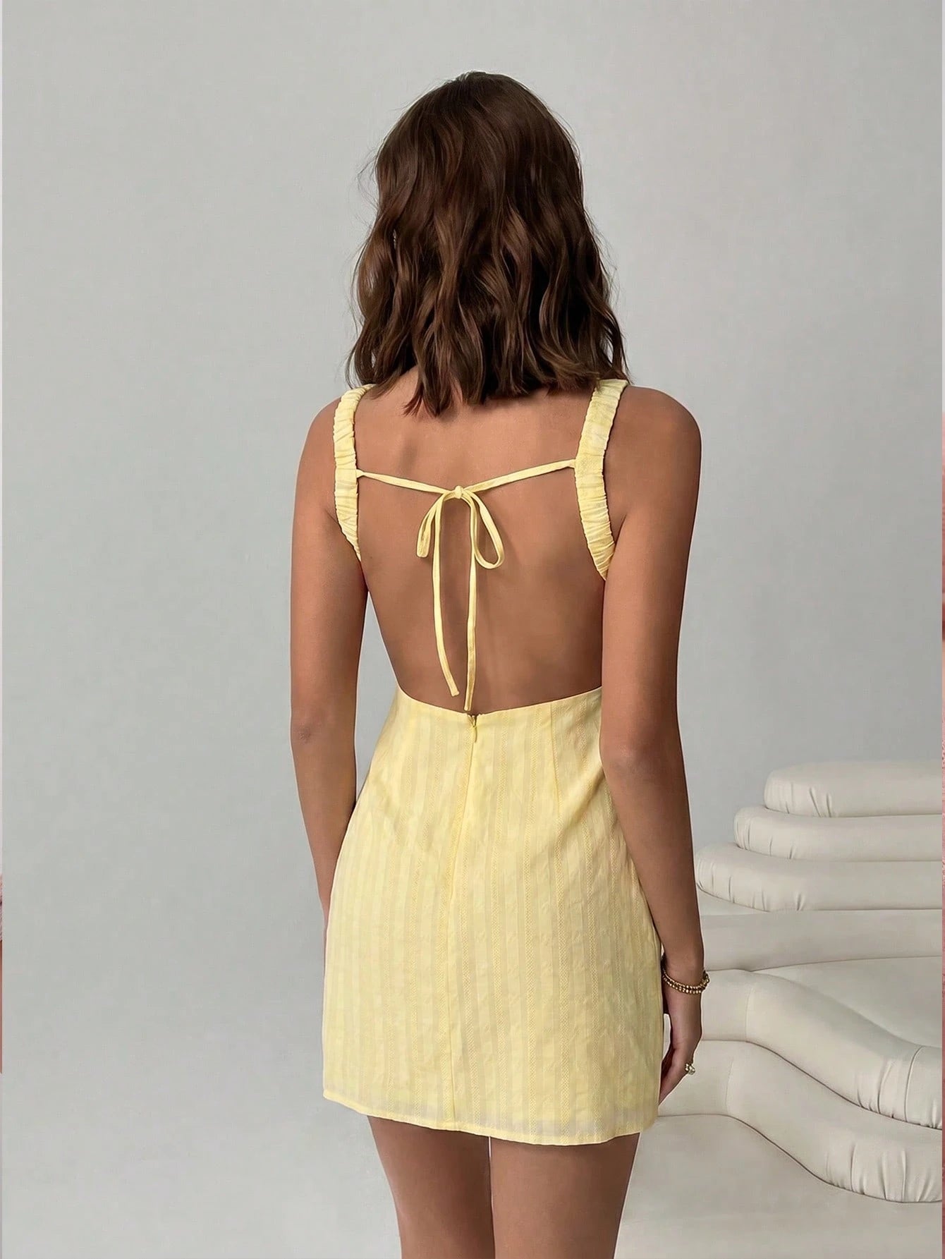 EZwear Women's Fashionable Versatile Striped Backless Sexy Dress,Dresses For Women Summer