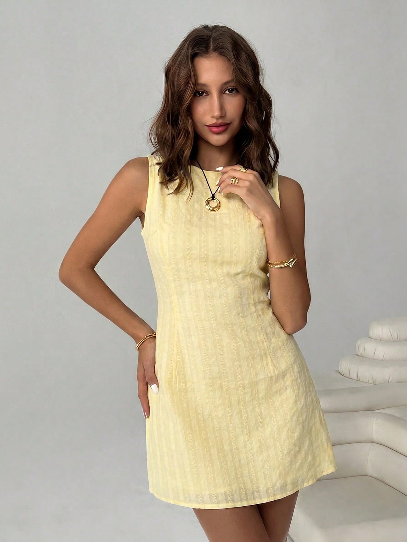 EZwear Women's Fashionable Versatile Striped Backless Sexy Dress,Dresses For Women Summer