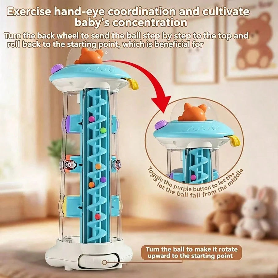 Farm Egg Drop Toy, Puzzle Activity Cube With 5 Fine Motor Activities, Busy Board Cause And Effect Travel Birthday Gift For Boys And Girls