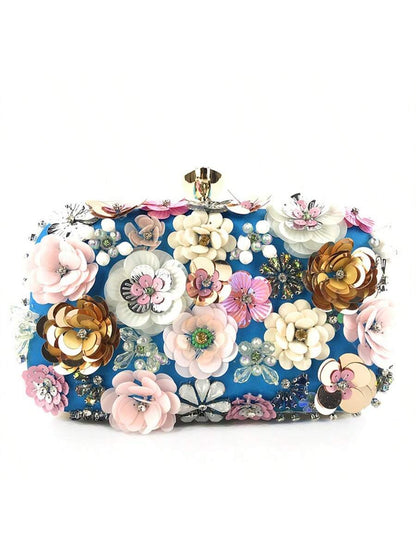 Fashion Clutch Bag Flower Beaded Bag Banquet Wedding Party Bag Clutch Bag Shoulder Bag