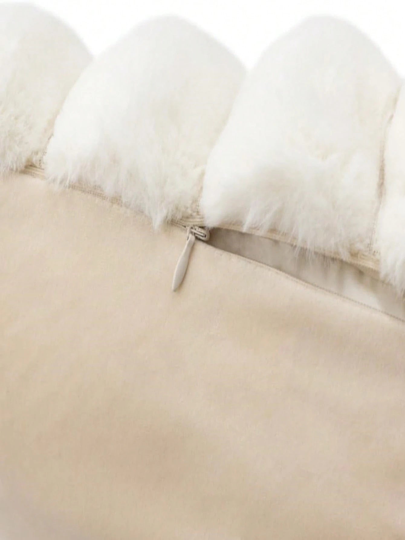 Faux Fur Cozy Soft Striped Decorative Throw Pillow Covers,Velvet Pillowcase Cushion Case For Sofa Couch