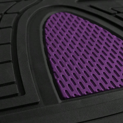 FH Group Car Floor Mats- Heavy-Duty Rubber Floor Mats For Cars Universal Fit Full Set Trimmable Automotive Floor Mats Climaproof Floor Mats For Most Sedan SUV Truck Floor Mats Purple Gift