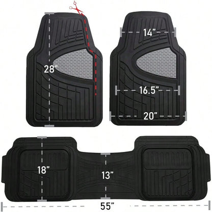 FH Group Car Floor Mats- Heavy-Duty Rubber Floor Mats For Cars Universal Fit Full Set Trimmable Automotive Floor Mats Climaproof Floor Mats For Most Sedan SUV Truck Floor Mats Purple Gift